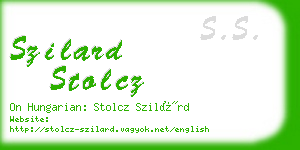 szilard stolcz business card